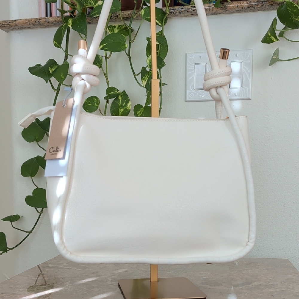 NWT Jen & Co. - Calvin Collection White Shoulder Bag